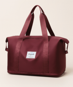 Bolso estilo deportivo de gran capacidad con cierre para agrandar color uva