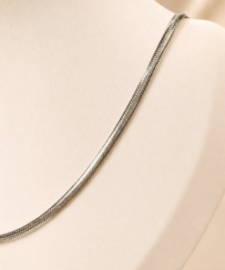 Cadena de acero quirúrgico tipo Snake Bombé de 55cm.