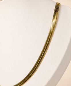 Cadena acero dorado snake 45cm