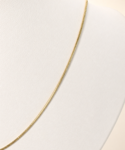 Cadena de acero quirúrgico dorado fina de 40 cm.
