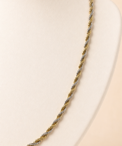 Cadena de acero quirúrgico lazo combinado de 60 cm.