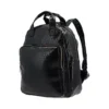 Mochila ecocuero en croco negra