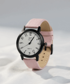 Reloj dama mediano correa cuero sintetico rosado