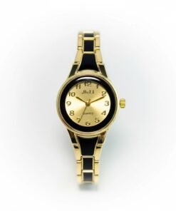 reloj pulsera dama combinado dorado y negro
