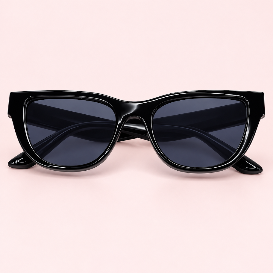 Lente de sol unisex VELA de formato geométrico con diseño moderno y líneas definidas negro