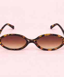 Lente de sol unisex ORBI de formato ovalado con diseño retro moderno carey abierto