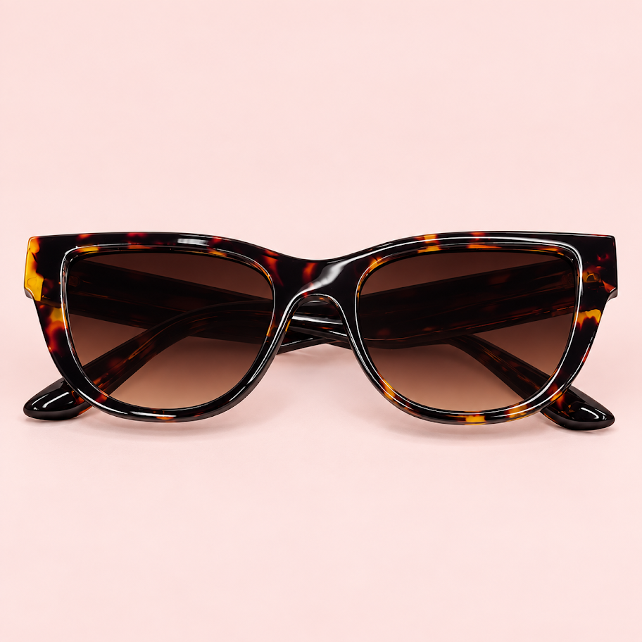 Lente de sol unisex VELA de formato geométrico con diseño moderno y líneas definidas carey