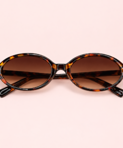 Lente de sol unisex ORBI de formato ovalado con diseño retro moderno carey