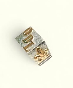 anillo plata y oro 3 iniciales