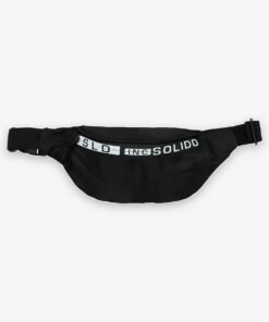 Riñonera de tela impermeable solido negra