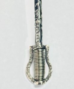 Bombilla criolla alpaca cincelada Uruguay con resote cerrado