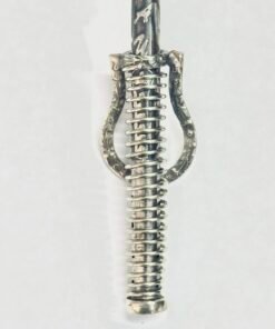 bombilla criolla alpaca cincelada Uruguay con resorte abierto