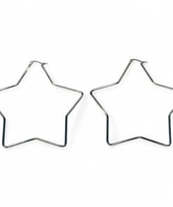 caravanas aros con forma de estrella en acero quirurgico