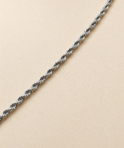 cadena acero plateada lazo 50cm de cerca