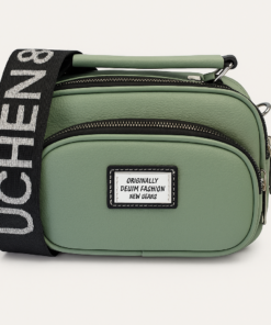 Morral Kat liso con correa regulable verde pastel