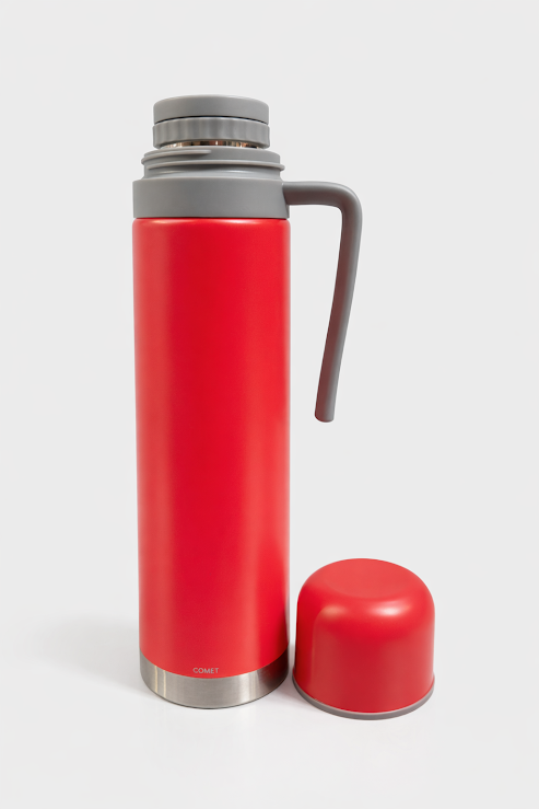 Termo 750ml con manija y pico cebador rojo