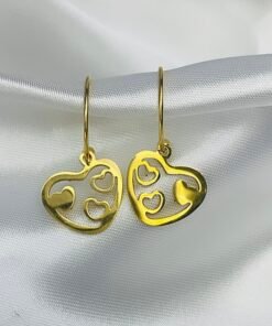 caravana corazon colgante de acero dorado