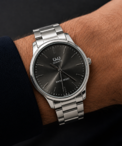 Reloj QQ Metal esfera negra