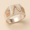 Anillo plata y oro barbero. Imagen IA
