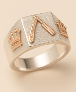 Anillo plata y oro barbero. Imagen IA