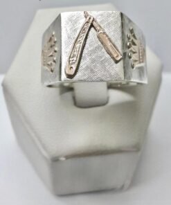 Anillo plata y oro barbero