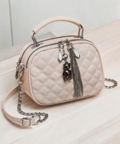 Morral bear capitoneado con llavero rosado