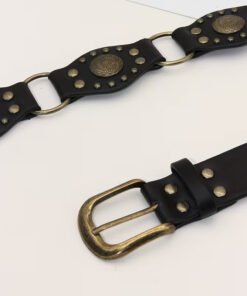 Cinto Arizona color negro hebilla bronce