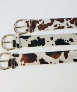 CIntos Cow print hebilla dorada estampa vaca en sus 3 colores disponibles
