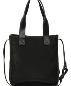 Bolso tokio liso negro con varios bolsillo desde atras