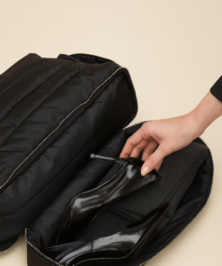 Cartera bolso urban puffer negro