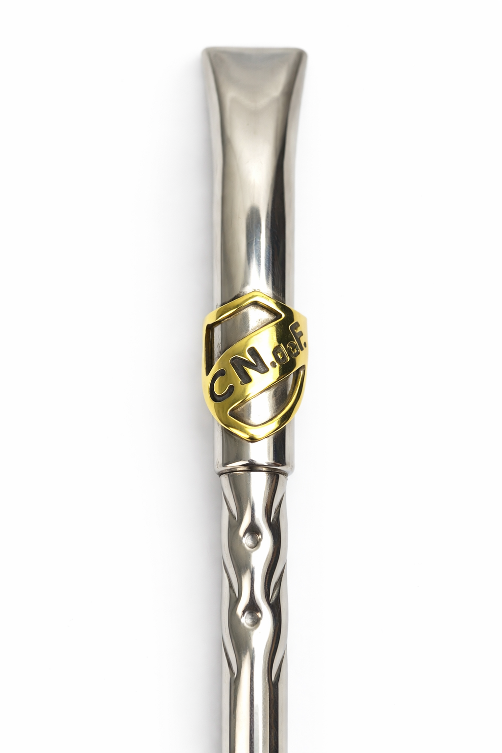 Bombilla picoloro alpaca con aplique bronce cnf