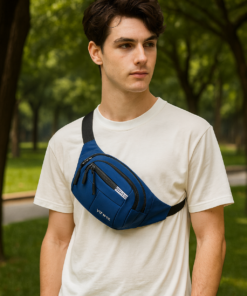 "Riñonera Impact para hombre con diseño resistente y múltiples bolsillos