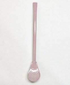 Bombilla esmaltada chata color lila