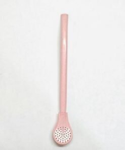 Bombilla esmaltada chata color rosada