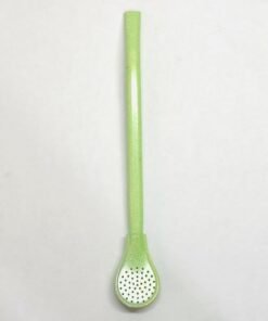 Bombilla esmaltada chata color verde