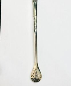 Bombilla alpaca artesanal cincelada labrada