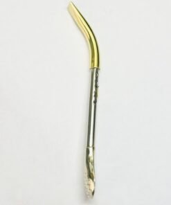 Bombilla picoloro bronce y aplique labrada de perfi