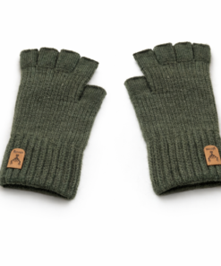 Guantes lana tejido sin dedo unisex color gris