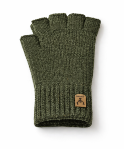 Guantes lana tejido sin dedo unisex color gris