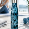 Botella térmica de 500 ml reutilizable con tapa a rosca, ideal para agua e infusiones color azul