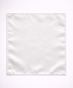 Pañuelo de seda bolilla liso 45x45cm color blanco