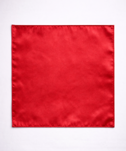 Pañuelo de seda bolilla liso 45x45cm color rojo