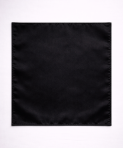 Pañuelo de seda bolilla liso 45x45cm color negro