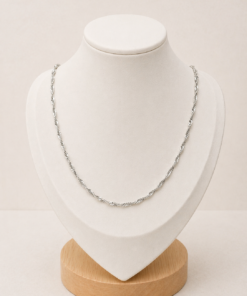 Cadena plata 925 con nudos de oro 45cm