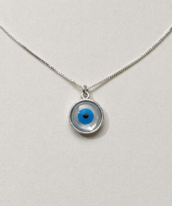 Cadena con dije redondo ojo turco.