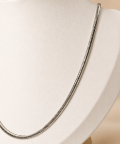 Cadena Serena de acero quirúrgico plateada de 45cm