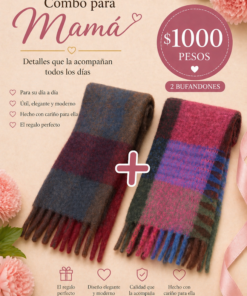 Combo Día de la Madre con dos bufandones a elección, accesorios abrigados y modernos para uso diario