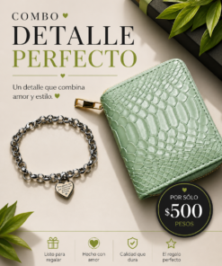Combo Detalle Perfecto-  Billetera y pulsera con dije en acero