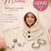Combo Día de la Madre con gorro capucha, guantes touch y aros de acero, set abrigado y moderno para invierno