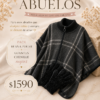 Pack de invierno compuesto por ruana polar con cierre y guantes de chenille, ideal para regalar en el Día de los Abuelos o para disfrutar durante los días fríos.